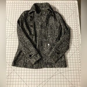 Express Women’s Size XS Dark Grey Double Breasted Wool Peacoat